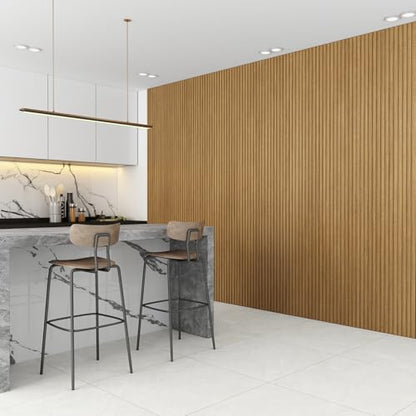 Slat Wall Panel 8-Pack, 108’’x6.3’’, Oak - size: 108’’x6.3’’-Oak
