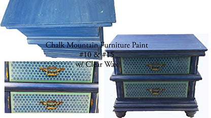 Chalk Style All-in-One Paint: Eco-friendly, matte finish for furniture, home decor, cabinets, and crafts. Low voc and odor. 32oz #10 Dark Cove Blue
