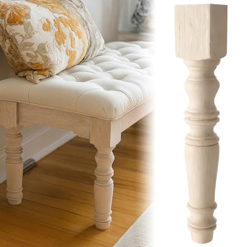 DoubleFill 2 Pcs Unfinished Kitchen Island Legs Wood Table Legs, Classic - color: Classic, size: 16" H X 2.6" W X 3.7" D