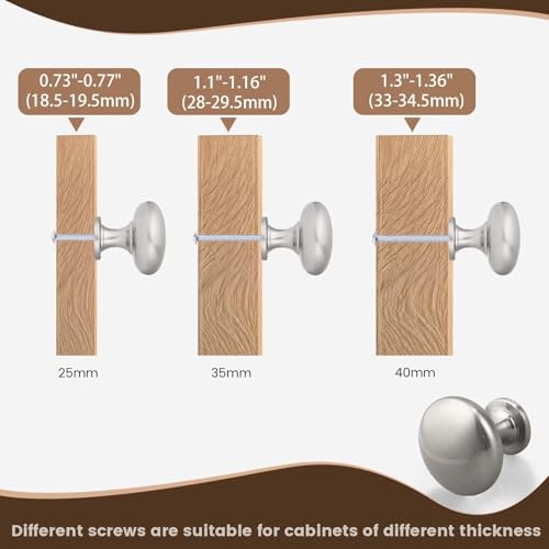 12 Pack Brushed Nickel Cabinet Knobs,1-3/16 Inch(29.5mm) Solid Drawer Knobs Kitchen Cabinet Pulls,Round Dresser Knobs, Modern Drawer Pulls for Dresser Drawers - color: Brushed Nickel