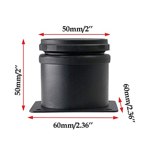 Set of 4 Adjustable Stainless Steel Furniture Legs 2 Inch Black - color: Black, size: 2 inch