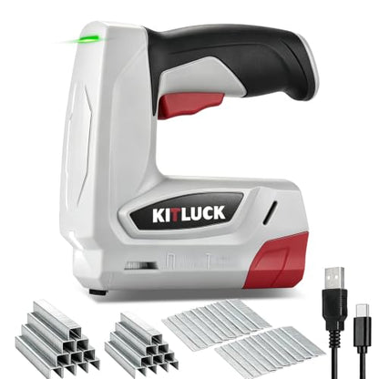 KITLUCK 4V Electric Staple Gun, 2-in-1 Cordless Stapler & Brad Nailer Gun - size: Staple Gun