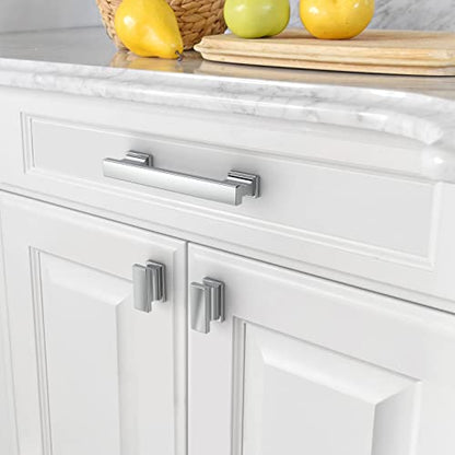 Asidrama 10 Pack 3.75 inch Polished Chrome Kitchen Cabinet Handles - color: Polished Chrome, size: 3.75" Hole Center, style: 10 Pack