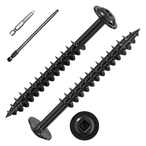 Wensilon Pocket Hole Screws, #8 x 2, Square Drive, Black, 1lbs 86pcs - color: Black, size: 8*2"