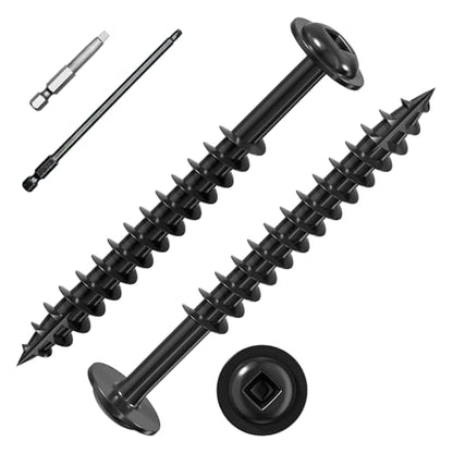 Wensilon Pocket Hole Screws, #8 x 2, Square Drive, Black, 1lbs 86pcs - color: Black, size: 8*2"