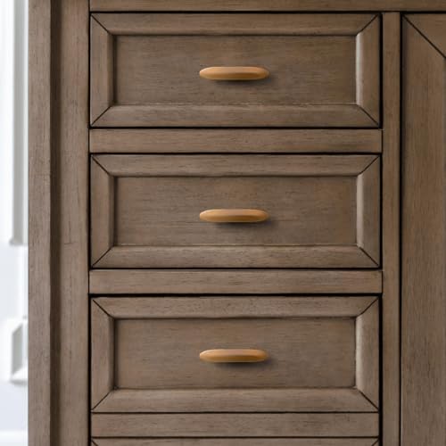 Goo-Ki 6 Pack Oval Cabinet Knobs Champagne Copper Zinc Alloy Drawer Knobs - color: Champagne Copper, size: 3" Full Length