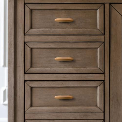 Goo-Ki 6 Pack Oval Cabinet Knobs Champagne Copper Zinc Alloy Drawer Knobs - color: Champagne Copper, size: 3" Full Length