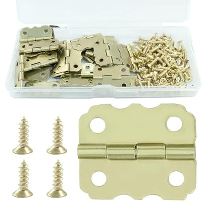 Small Decorative Hinges, Mini Hinges, Yellow, 30PCS - color: Yellow