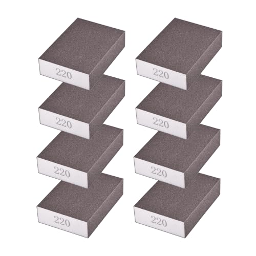 8Pcs 220Grit Sanding Sponges, Wet Dry Sanding Blocks - size: 220Grit