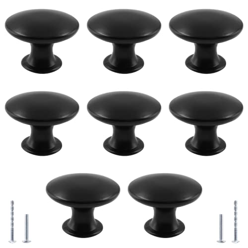 8Pcs 1.16 Inch Antique Black Kitchen Cabinet Knobs - color: Black, size: 8 Pcs