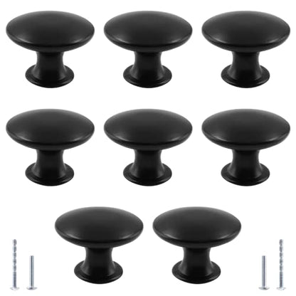 8Pcs 1.16 Inch Antique Black Kitchen Cabinet Knobs - color: Black, size: 8 Pcs