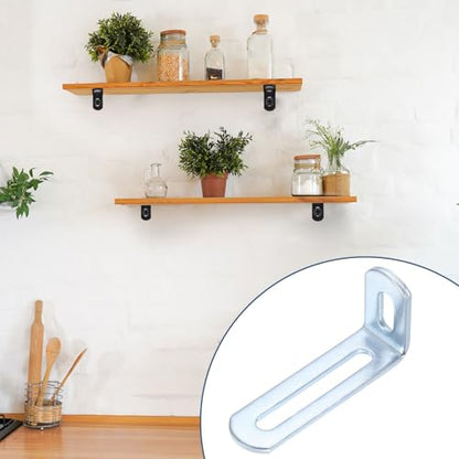 uxcell 10 Pcs Adjustable Right Angle Brackets 2.6"x1.2"x0.7" Silver - color: Silver, size: 2.6"x1.2"x0.7"