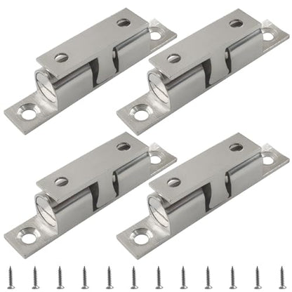 BokWin 2.75 Inch Double Roller Catch Cabinet Latches, 4 Pack - size: 2.75 Inch / 70mm