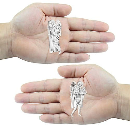 Art Molds for Polyclay Air Dry Clay Plaster, 2 Carved Archangel Symbols - color: Archangel