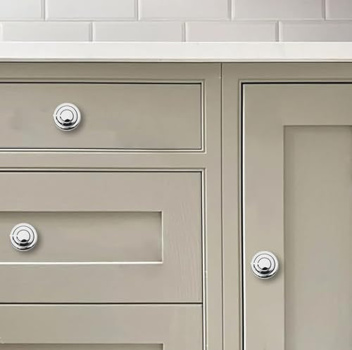 khtumeware 10 Pack 1-1/4 Inch(32mm) Polished Chrome Round Cabinet Knobs Heavy Duty Soild Cabinet Knobs Kitchen Cabinet Hardware for Cupboard Drawer Handles - color: Polished Chrome, size: 1-1/4"(32mm)Diameter