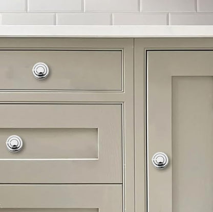 khtumeware 10 Pack 1-1/4 Inch(32mm) Polished Chrome Round Cabinet Knobs Heavy Duty Soild Cabinet Knobs Kitchen Cabinet Hardware for Cupboard Drawer Handles - color: Polished Chrome, size: 1-1/4"(32mm)Diameter