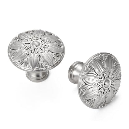 10Pcs Round Cabinet Knobs 1.4 Inch Brushed Nickel Knobs for Kitchen Drawers - color: Brushed Nickel, size: Dia 1.4 inch
