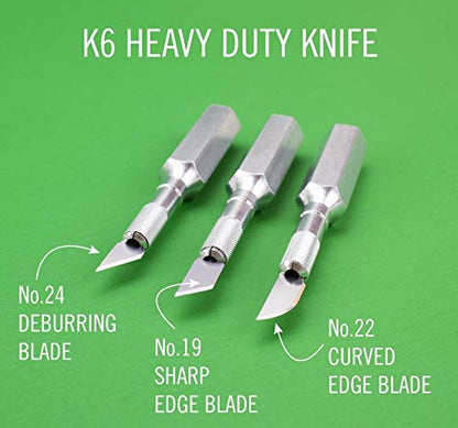 Excel Blades K6 Heavy Duty Metal Craft Knife, Hexagonal Aluminum Handle