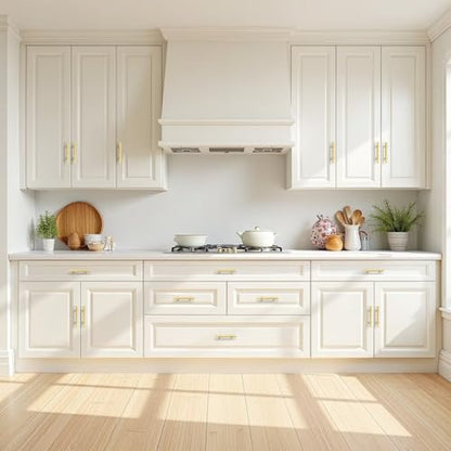 Brushed Brass Cabinet Pulls 3 Inch Hole Centers T Bar 10 Pack - color: Brushed Brass, size: Hole Centers: 3inch