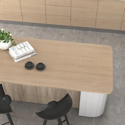 Wide Light Wood Wallpaper Peel & Stick 3D Textured Wood Grain Contact Paper - color: Beige, size: 48" x 118"