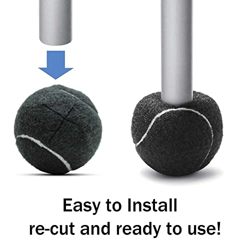 Precut Tennis Balls for Walker and Furniture Legs,4 Pack - color: Black, size: 4 Pack