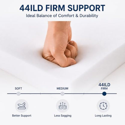 Firm High Density Upholstery Foam Cushion Pad 30ILD 1 x 24 x 72 Inch