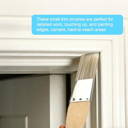 King Origin Trim Paint Brushes Set of 4-0.25" 0.5" 0.7" 1" Slant