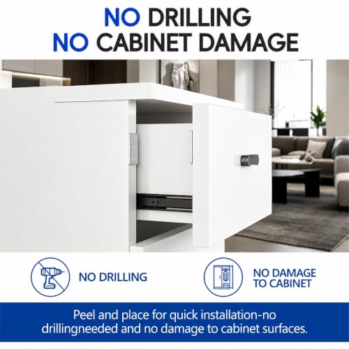 10 Pack Adhesive Cabinet Magnets for Closure, No Drill Peel & Stick