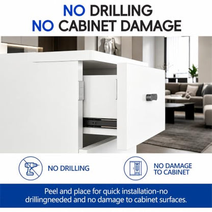 10 Pack Adhesive Cabinet Magnets for Closure, No Drill Peel & Stick