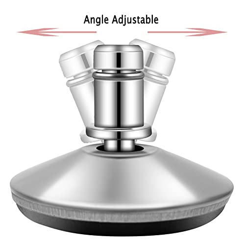 Bell Glides Replacement Office Chair Swivel Caster Wheels to Fixed Stationary Castors，Adjustable Castor Low Profile Stool with Separate Self Adhesive Felt Pads Black 5pcs Silver