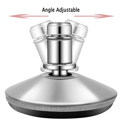 Bell Glides Replacement Office Chair Swivel Caster Wheels to Fixed Stationary Castors，Adjustable Castor Low Profile Stool with Separate Self Adhesive Felt Pads Black 5pcs Silver