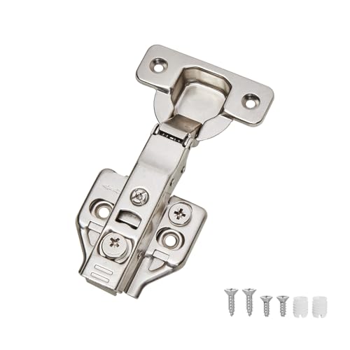 Full Overlay Cabinet Hinges 35mm Soft Close for Frameless Cabinets 10 Pack