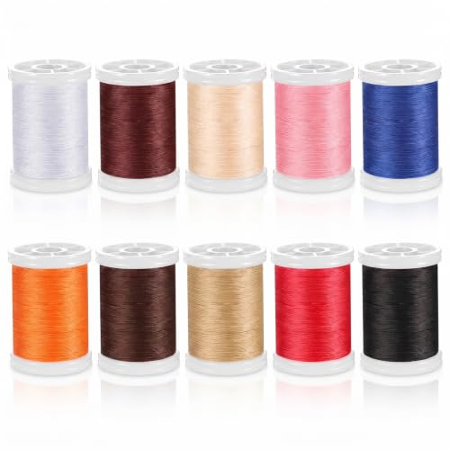 10 Spools Heavy Duty Upholstery Thread Kit 328 Yards Bonded Nylon Thread