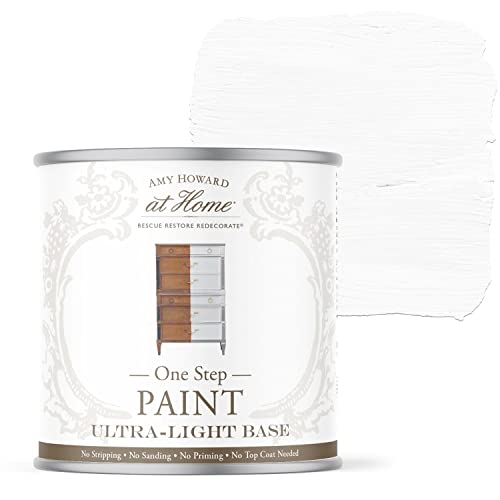 AMY HOWARD AT HOME Chalk-Based One Step Paint for Furniture, Cabinetry, Decor, Finish, and More | No Stripping, Sanding, or Priming | Ultra-Light Base | 16 Ounce | Bauhaus Buff - color: Bauhaus Buff, size: 16 Fl Oz (Pack of 1)
