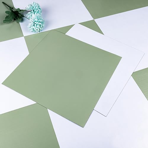 Peel and Stick Floor Tile Waterproof, 20pcs Vinyl Flooring 12inX12in - color: Light Green, size: 20pcs