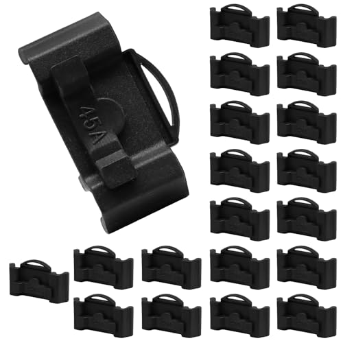 20 Pcs Drawer Track Guide, Plastic Slide Bumper End Stopper, Black