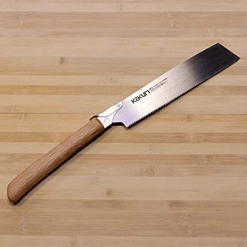 KAKURI Japanese Pull Saw Rough Cut 10.5" for Woodworking - Professional Handsaw for Fast Wood Cutting - Red Oak Handle with Oil Finish - Tool-Free Blade Replacement - Made in Japan - color: Japanese Saw (Rough Cut 10-1/2")
