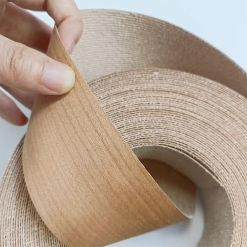 Cherry Wood Veneer Edge Banding Strip 2 Inch,Preglued Iron On with Hot Melt Adhesive Edgebanding Roll, Flexible Wood Tape for Plywood Cabinet Furniture Repair (2" x50') - size: 2" x50'
