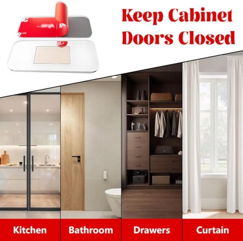 Magnetic Door Catch, Adhesive Cabinet Magnets for Closure, 4 Pack - color: 4