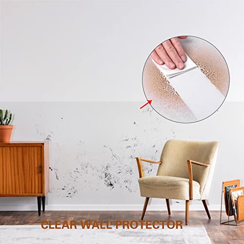 Clear Wall Protector Self Adhesive Kitchen Backsplash Protector - size: 17.7"W x 393"L