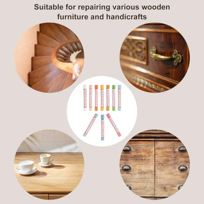 uxcell 20 Colors Wood Crayons, Wood Filler Sticks Furniture Scratch Repair - color: Solid Wood Series