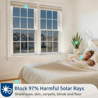 rabbitgoo Window Privacy Film One Way, 17.5" x 78.7", Black Silver - color: Black-silver, size: 17.5" x 78.7"