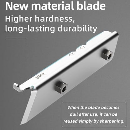 Imbot 3-In-1 Edge Banding Trimmer With Durable Stainless Steel Blades For Deburring, Planing, Trimming Wood Edges, Woodworking, Veneer, And Woodworking Trimming