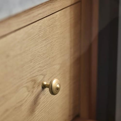 Goo-Ki 6 Pack Victorian Beaded Champagne Bronze Kitchen Cabinet Knobs | Classic Round Luxurious Hardware for Farmhouse Vanity - color: Champagne Bronze