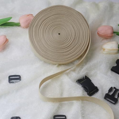 Khaki 1 inch Webbing Strap Kit for DIY Crafts-Backpacks-20yds - color: Khaki
