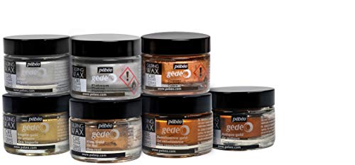 Pebeo Gilding Wax - Metallic Gilders Paste, Antiquing Wax for Furniture, Plaster, Glass, Paper, Metal, and More, Art and Craft Supplies, 5.6 Ounce Jar, Silver
