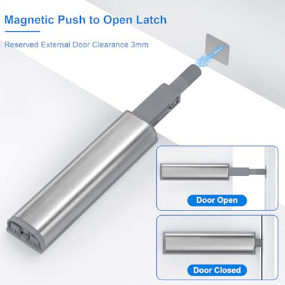 Jiayi Cabinet Latch Magnetic Push Catch 20 Pack Push to Open Cabinet Hardware Spring Release Push Touch Latch Heavy Duty Kitchen Door Push Release Latch for Drawer Closure Push Catch Press Out Latch - size: 20 Pack