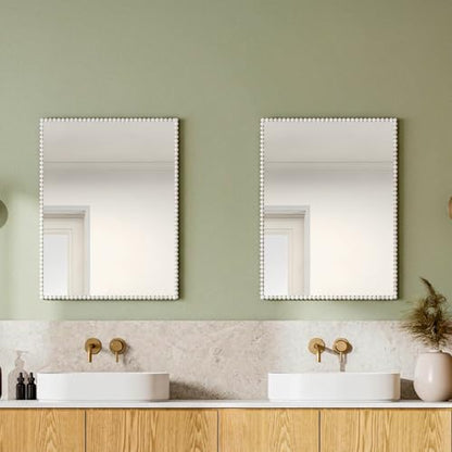 Flexible Molding Trim Peel and Stick-13ft/15mm Bead Mirror Frame Border - color: White
