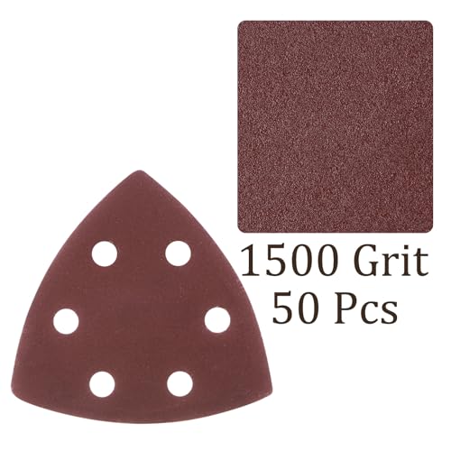 50pcs Mouse Sander Detail Sandpaper 1500Grit 3-1/2" Triangle