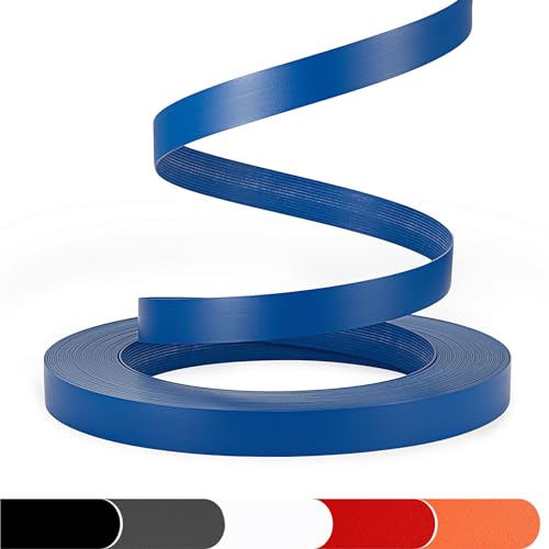 PVC Edge Banding, 1" x 25ft Non Glued Chrome Blue Edge Banding for Table Cabinet Furniture Trim - color: Blue, size: 1 Inch